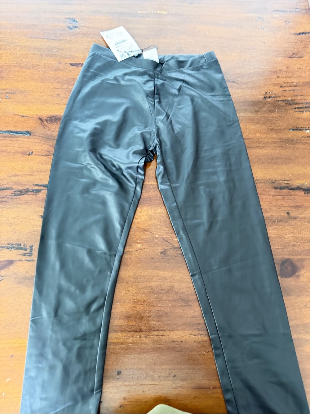 Zara Kids Black Faux Leather Leggings
